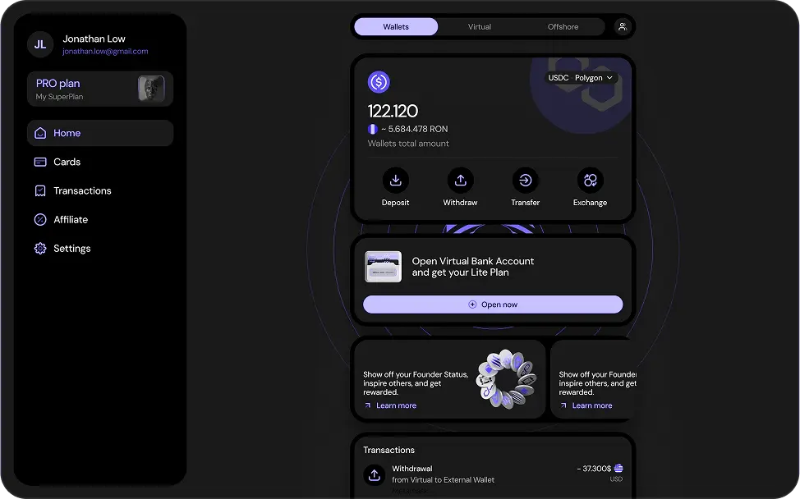 Wall Money Desktop App